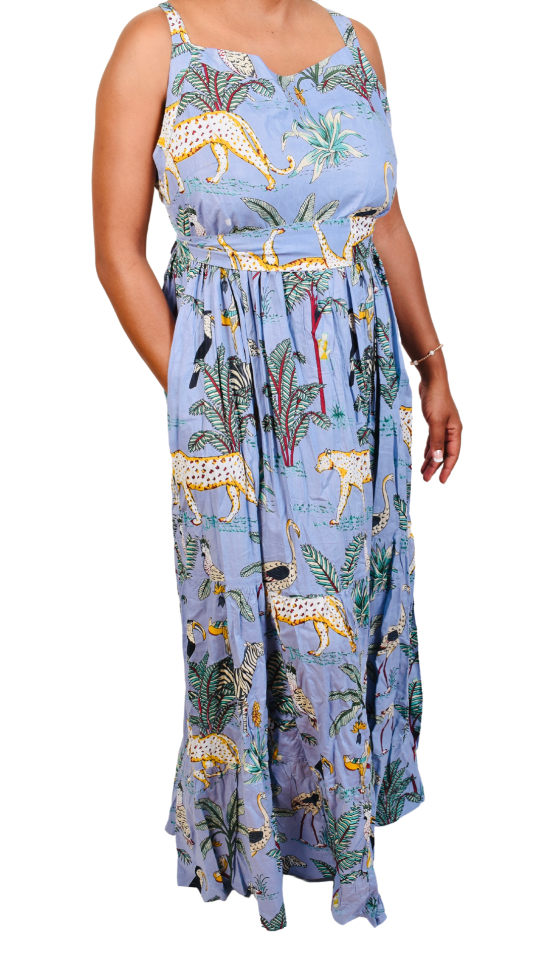 TROPICAL SAFARI MAXI DRESSES medium / periwinkle TROPICAL SAFARI MAXI DRESSES medium / periwinkle
